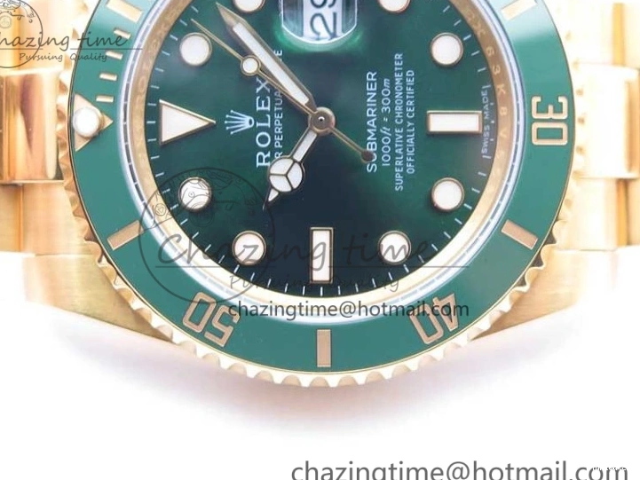 Wrapped YG 116610 Wrapped A2836 Edition ROF Submariner LV YG Green Bracelet on Best Dial 0422